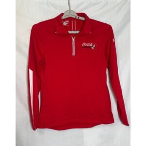 Under Armour Coca Cola Racing 1/4 Zip Pullover Red Long Sleeve Womens S